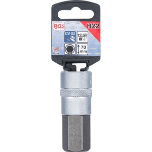 Capat cheie tubulara BGS 1/2" cu varf imbus, 22 mm, lungime 70 mm - Img 2
