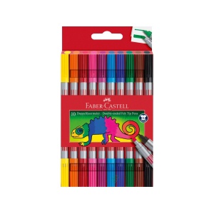 Carioca 2 capete Faber-Castell 10 culori/set - Img 1