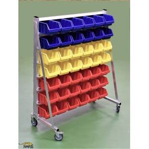 Carucioare-sistem din aluminiu pentru cutii de depozitare, tip CSCD - Img 1