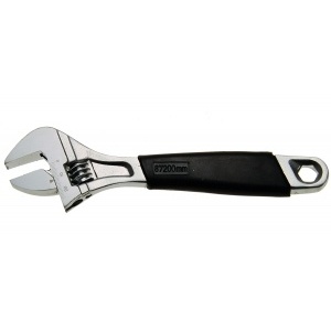 Cheie reglabilă (engleza) cu maner cauciucat, 200 x 26 mm - Img 3
