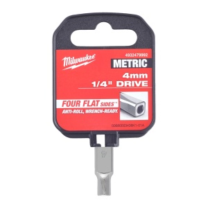 Cheie tubulară Milwaukee 1/4, sistem metric, 4mm, scurtă - Img 2