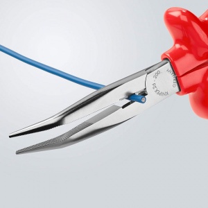 Cleste cu cioc lung indoit la 40°, manere izolate prin imersie la 1000 V, KNIPEX, 200 mm - Img 5