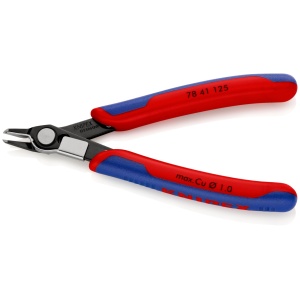 Cleste electronica, tais fara fateta, cu clema, cap ingust, KNIPEX, 125 mm - Img 3