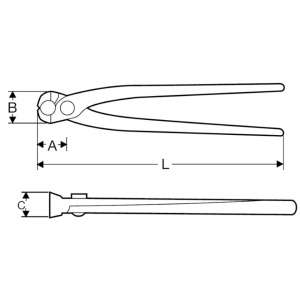 Cleste fierar betonist 9" izolat cu arc - Img 2