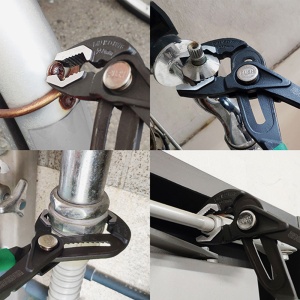Cleste instalator tip , œpapagal, cu buton reglare deschidere, extractor suruburi uzate, diametru maxim 60mm, lungime 250 mm PZ-81 - Img 2