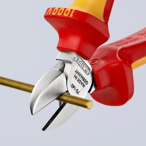 Cleste sfic, cromat, izolata la 1000 V, KNIPEX, 140 mm - Img 4