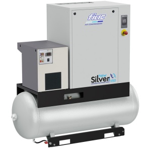 Compresor cu surub FIAC NEW SILVER VSD 15/300D cu invertor | 10 bar, 366-1401 l/min, 15CP - compresor industrial