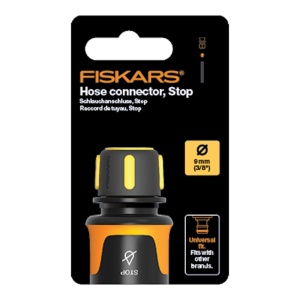 Conector furtun STOP 3/8" (9 mm), Fiskars, din plastic - Img 2