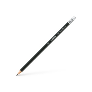 Creion grafit HB hexagonal cu gumă 1112 Faber-Castell