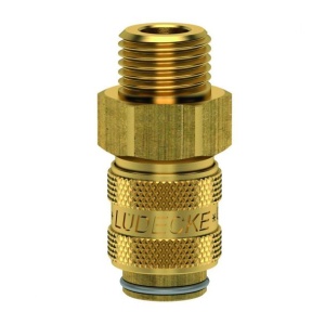 Cupla rapida mini mama Ludecke ESM_18_AAB, DN 5, filet exterior G 1/8", inchidere dubla