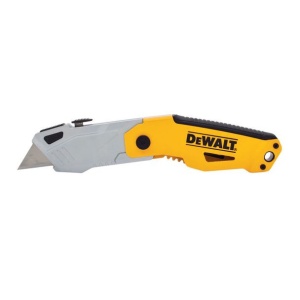 Cutter utilitar pliabil cu lama retractabila Dewalt DWHT10261-0, 3 lame trapezoidale - Img 1