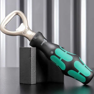 Deschizator de sticle Wera Kraftform, cap din otel cromat, maner ergonomic antirostogolire, 147 mm - Img 3