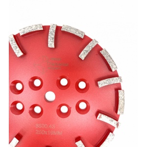 Disc cu segmenti diamantati pt. slefuire pardoseli - segment mediu - Rosu - 250 mm - prindere 19mm - DXDY.8500.250.43 - Img 3