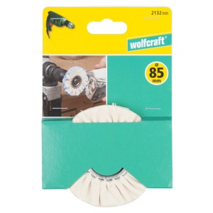 Disc de lustruit din pasla Wolfcraft 2132000, gaurire 10 mm, 85x10 mm - Img 4