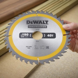 Disc Dewalt DT1945 pentru fierastrau circular, D 190x30x2.6 mm, 40 dinti, pentru utilizare universala, seria Dewalt Construction - Img 3