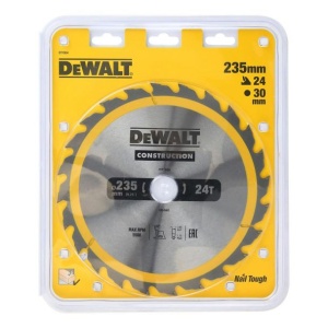 Disc Dewalt DT1954 pentru fierastrau circular, D 235x30x2.6 mm, 24 dinti, pentru taiere fina, seria Dewalt Construction - Img 2