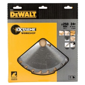 Disc Dewalt DT4311 pentru fierastrau circular, D 250x30x3.0 mm, 24 dinti, pentru taiere rapida, seria Extreme - Img 2