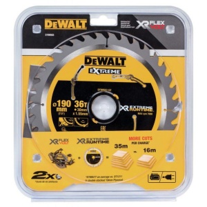 Disc Dewalt DT99563 pentru fierastrau circular, D 190x30x1.38 mm, 36 dinti, pentru taiere fina, seria Extreme Runtime - Img 2