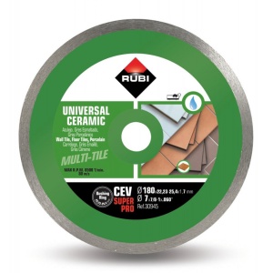 Disc diamantat pt. gresie si faianta 180mm, CEV 180 SuperPro - RUBI-30945