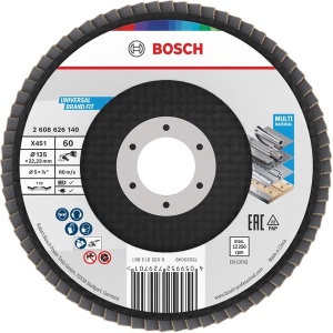 Disc lamelar Bosch profil drept, 125x22.2 mm, granulatie 60 - Img 1