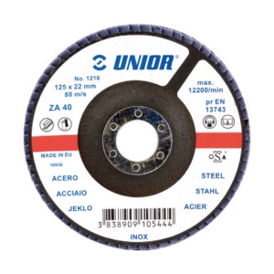 Disc lamelar frontal Unior 125mm ZA40