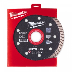 Discuri diamantate DHTS Milwaukee, viteza TURBO in placi ceramice, granit, marmura (Diametru interior disc (mm): 22.23, Tip: DHTS 115, Diametru disc (mm): 115, Înălțime segment (mm): 10) - Img 2