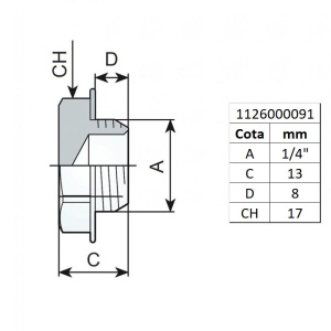 Dop cu filet 1/4" tip 295/2 - Img 3