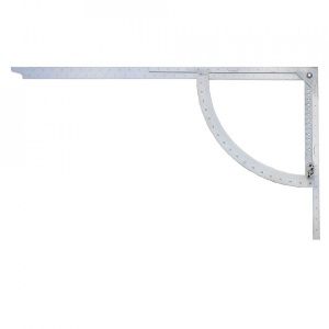Echer cu raportor Alpha Mikro de 210x455 mm - Img 1