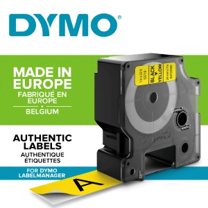 Etichete standard 24mm x 7m negru galben DYMO LabelManager D1 S0720980 53718 - Img 2