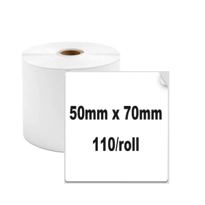 Etichete termice 50 x 70 mm plastic alb pentru imprimanta AIMO Phomemo M110 M200 M220 100 etichete - Img 2