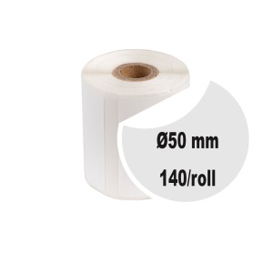 Etichete termice rotunde O 50 mm plastic alb pentru imprimanta AIMO Phomemo M110 M200 M220 100 etichete - Img 2