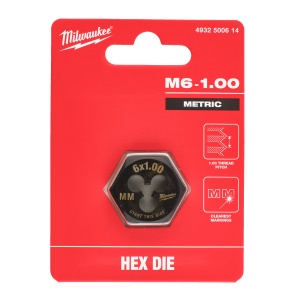 Filiera hexagonala Milwaukee pentru filet metric, M6-1.00 - Img 2