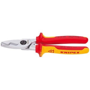 Foarfeca de taiat cablu, manere izolate la 1000 V, KNIPEX, 200 mm - Img 2