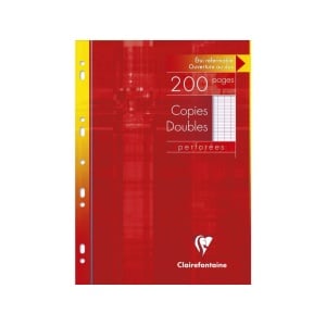 Foi albe, liniatură franceză, duble multiperforate 90 g/mp 100 file Clairefontaine