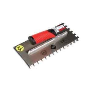 Gletiera dintata MRA 45° cu maner Rubiflex 28cm, 10x10mm - RUBI-75948