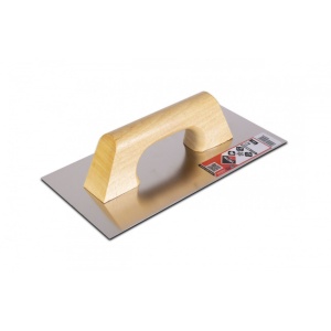 Gletiera dreapta, INOX cu maner din lemn, 30cm - RUBI-65960 - Img 2