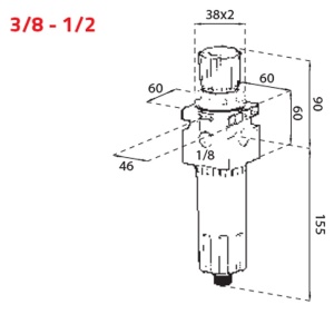 Grup de filtrare-reglare presiune 3/8" FIAC - Img 3