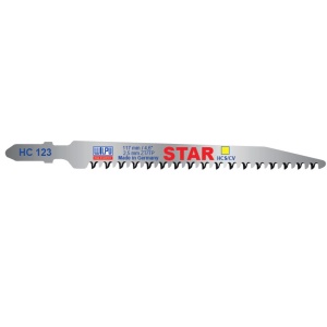 HC 123 STAR Panza HCS/CV pentru fierastrau vertical, prindere T, pentru lemn / 5 bucati, DIM 117 x 10 x 1.45 mm