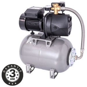 Hidrofor cu pompa autoamorsanta Wasserkonig FL415725, fonta, putere 800 W, debit 3420 l/h, inaltime refulare 41 m, vas de expansiune 24 l