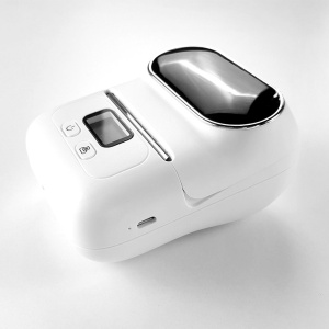 Imprimanta termica portabila M110 Bluetooth aparat de etichetat cu etichete in rola, acumulator Li-Ion 1500 mAh, cablu date, rola suport etichete ajustabila - Img 2