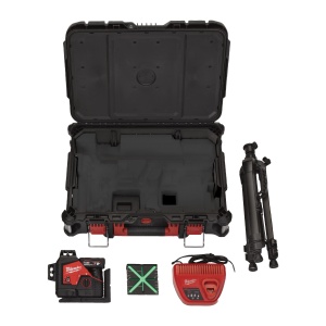 Kit nivelă laser verde cu 3 planuri 360° MILWAUKEE M12™ - Img 5