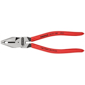 KNIPEX 02 01 180 Patenti Combi cu parghie mare acoperite cu plastic vopsit negru 180 mm - Img 3