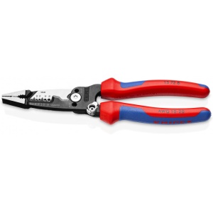 KNIPEX 13 72 8 WireStripper Clești multifuncționali pentru electricieni model american cu manşoane multicomponent vopsit negru 200 mm