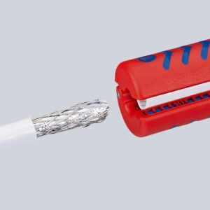 KNIPEX 16 60 100 SB Dezizolator pentru cabluri coaxiale universal 100 mm, cabluri coaxiale 4,8 - 7,5 cabluri rotunde 3 x 0,75 mm² - Img 4