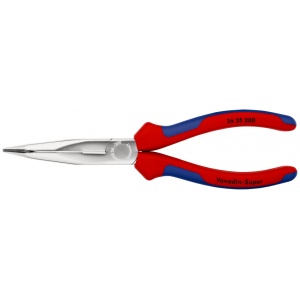 KNIPEX 26 25 200 Clește plat-rotund cu tăiș (patent cu cioc angular) cu manşoane multicomponent cromat 200 mm - Img 3