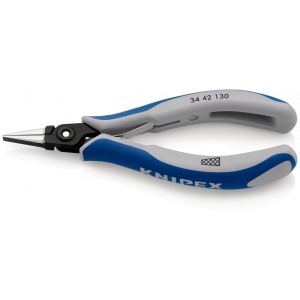 KNIPEX 34 42 130 Clește de apucare de precizie pentru sisteme electronice cu manşoane multicomponent brunat 130 mm - Img 1