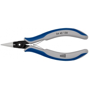 KNIPEX 34 42 130 Clește de apucare de precizie pentru sisteme electronice cu manşoane multicomponent brunat 130 mm - Img 3