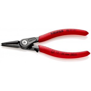 KNIPEX 48 31 J1 clește de precizie pentru inele de siguranță pentru inele interioare cu alezaje cu protecţie la supraîntindere acoperit cu material plastic aderent bonderizat în culoarea gri 140 mm