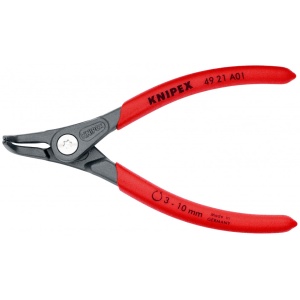 KNIPEX 49 21 A01 clește de precizie pentru inele de siguranță pentru inele exterioare pe axuri acoperit cu material plastic aderent bonderizat în culoarea gri 130 mm - Img 3