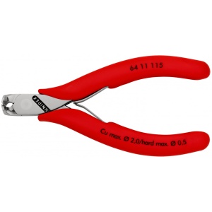 KNIPEX 64 11 115 Tăietor frontal pentru instalații electronice acoperite cu plastic 115 mm - Img 3